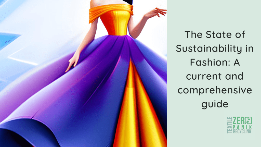 Sustainability in Fashion A futuristic vision of unique cotton dress design, layered skirt with off shoulder sleeves puffy and detailed in bold colors purple and orange